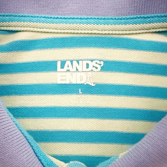 Lands’ End | Men’s Color Block Short Sleeve Polo (L) - Picture 4 of 5